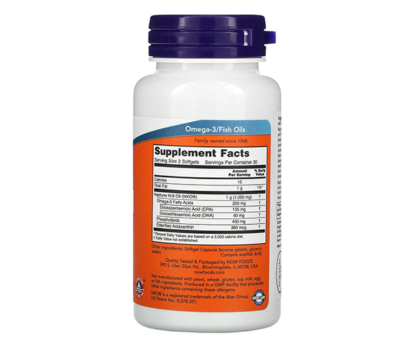 Олія криля NOW Foods (Krill Oil) 500 мг 