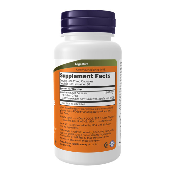 Пробиотик NOW Foods (Saccharomyces Boulardii) 5 млрд КОЕ 120 капсул