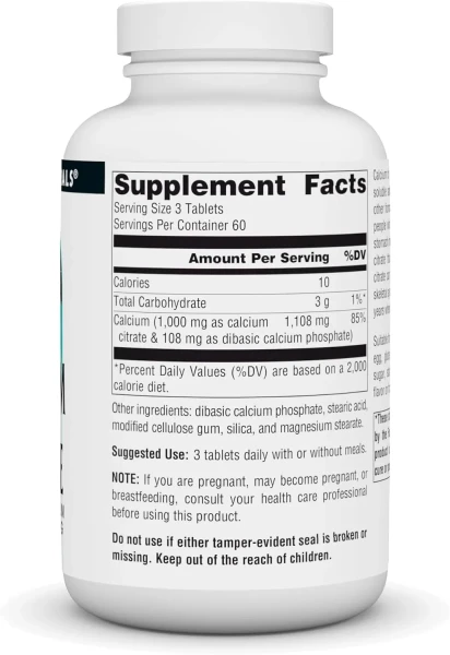 Кальцій цитрат Source Naturals  (Calcium citrate) 180 таблеток