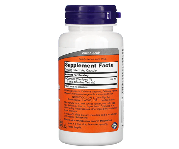 L-карнітин NOW Foods (L-Carnitine) 500 мг 