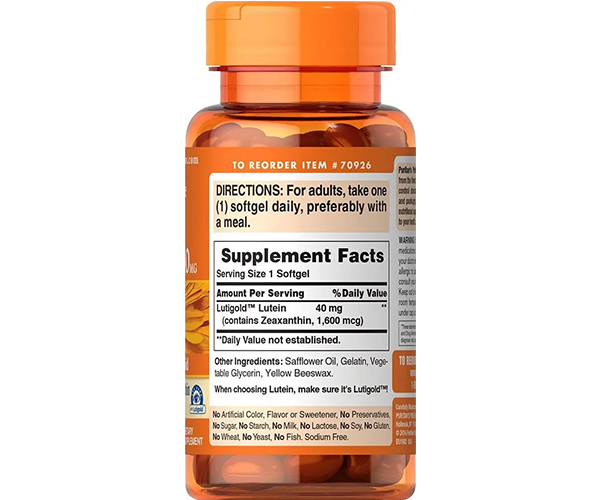 Лютеїн з зеаксантином  Puritan's Pride (Lutein with Zeaxanthin) 40 мг 