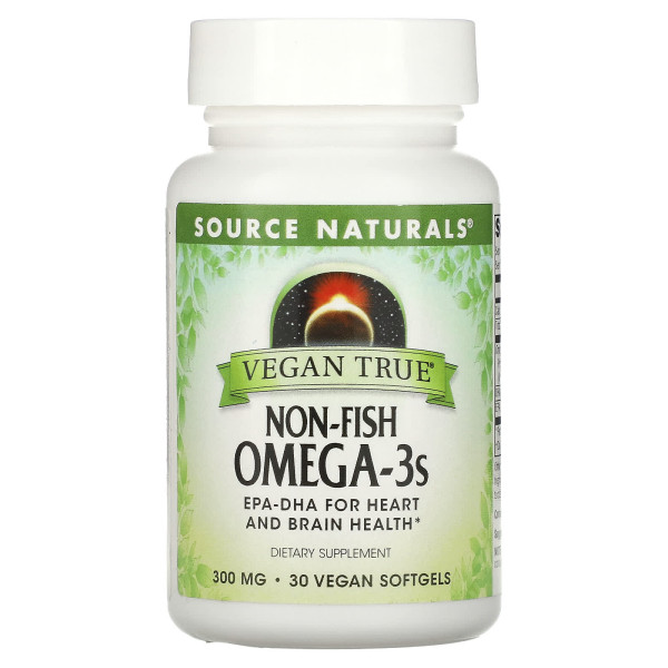 Омега-3 з морських водоростей для веганів Source Naturals  (Non-fish Omega-3) 30 капсул