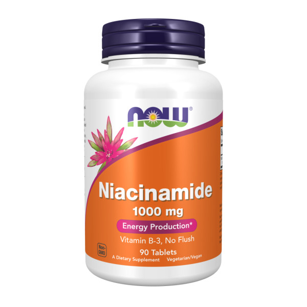 Ніацинамід Now Foods (Niacinamide) 1000 мг 90 таблеток