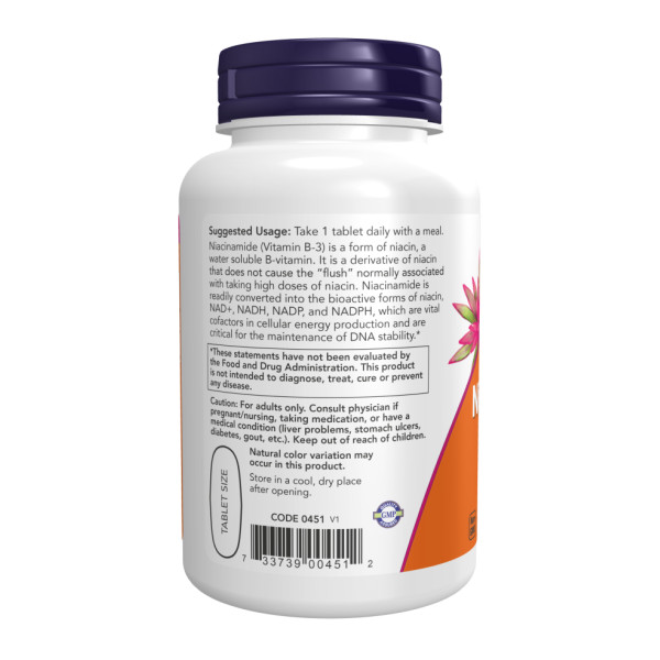 Ніацинамід Now Foods (Niacinamide) 1000 мг 90 таблеток