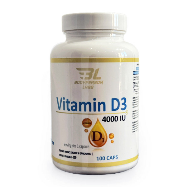 Вітамін D3 4000 МО Bodyperson Labs (Vitamin D3) 100 капсул