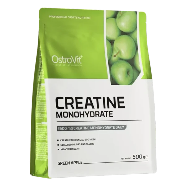 Креатин моногідрат Ostrovit (Creatine monohydrate) 2199 мг із смаком зеленого яблука 500 г
