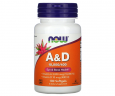 Вітаміни А та Д3 NOW Foods (A&D3 essential nutrition) 10000 МО/400 МО 100 капсул