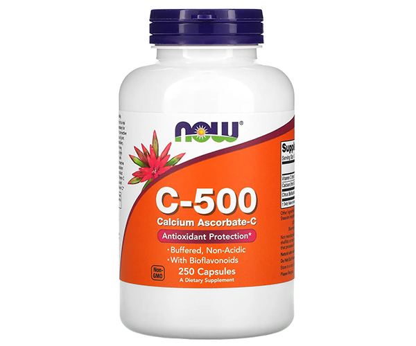 Вітамін C та аскорбат кальцію з біофлавоноїдами NOW Foods  (Calcium Ascorbate-C) 500 мг 