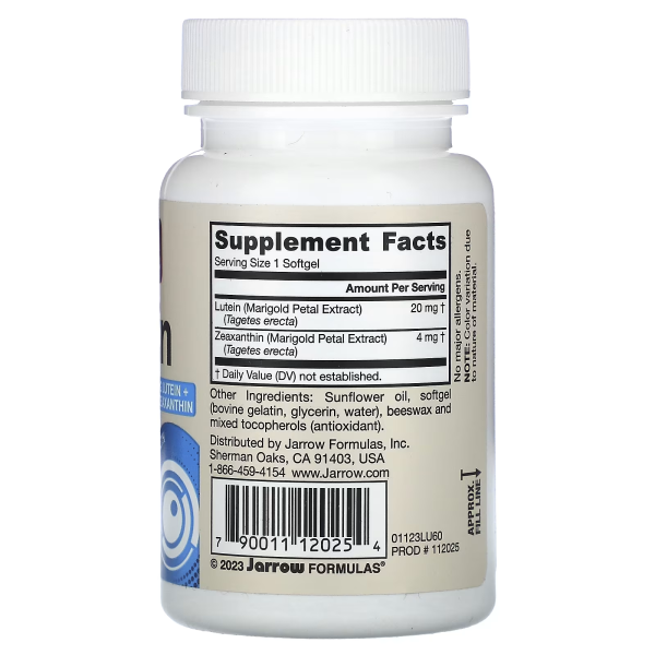 Лютеїн Jarrow Formulas (Lutein) 20 мг 