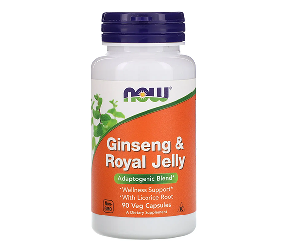 Женьшень с маточным молочком NOW Foods (GINSENG & ROYAL JELLY) 90 капсул