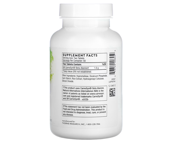 Бета аланін Thorne Research  (Beta Alanine-SR) 120 таблеток