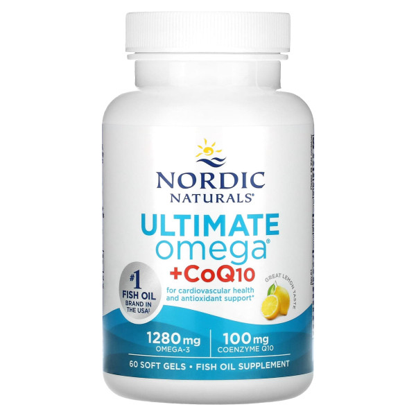 Омега Ультимейт с коэнзимом Nordic Naturals (Omega Ultimate + CoQ10) 1000 мг 