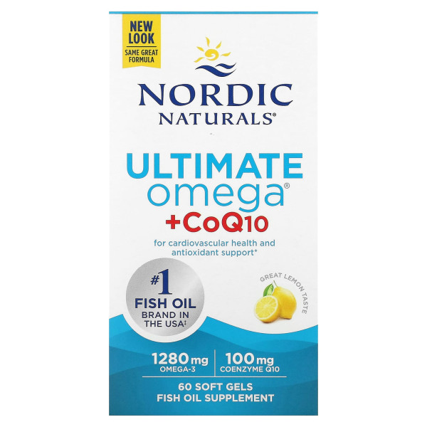 Омега Ультимейт с коэнзимом Nordic Naturals (Omega Ultimate + CoQ10) 1000 мг 