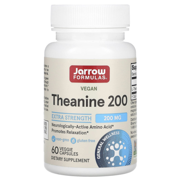 Теанин Jarrow Formulas (Theanine) 200 мг 60 капсул