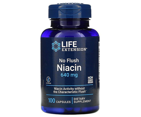 Витамин B3 Life Extension (No Flush Niacin) 800 мг 100 капсул