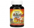 Вітамін D3 з цукром та смаком чорної вишні Natures Plus (Vitamin D3 Animal Parade) 500 МО 90 цукерок