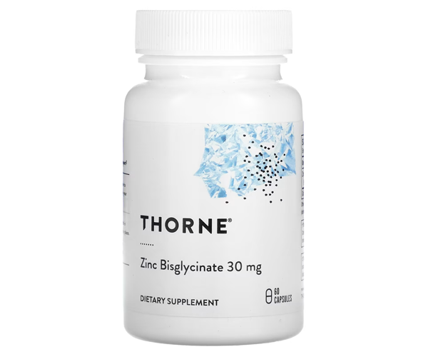 Цинк Бісгліцинат Thorne Research  (Zinc Bisglycinate) 30 мг 60 капсул