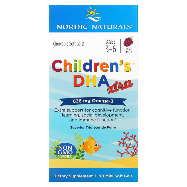 Омега-3, ДГК та ЕПК для дітей Nordic Naturals (Children's DHA Xtra) 90 капсул зі смаком ягід