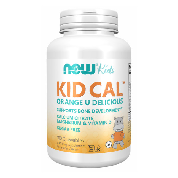 Жевательный кальций NOW Foods (Kid Cal) 200 мг 100 жевательных таблеток со вкусом апельсина