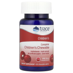 Мультивітаміни для дітей Trace Minerals Research  (Complete Multi Children's) 60 жувальних вафель зі смаком дикої вишні