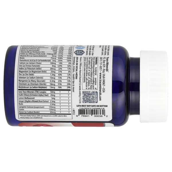 Мультивитамины для детей Trace Minerals Research (Complete Multi Children's) 60 жевательных вафель со вкусом дикой вишни