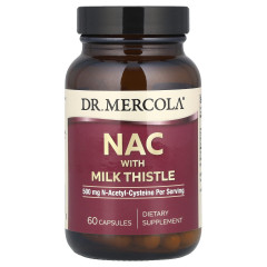 N-ацетил-L-цистеин с расторопшей Dr. Mercola (NAC with Milk Thistle) 500 мг 