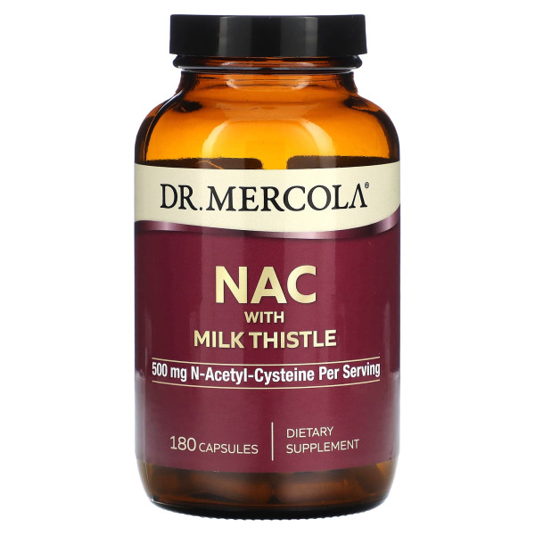 N-ацетил-L-цистеин с расторопшей Dr. Mercola (NAC with Milk Thistle) 500 мг 