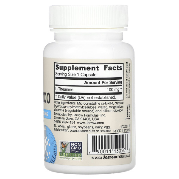 Теанин Jarrow Formulas (Theanine) 100 мг 60 капсул
