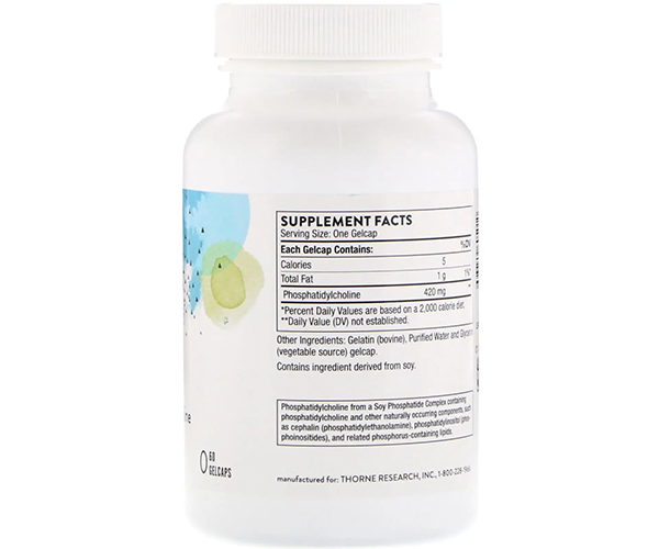 Фосфатидилхолин Thorne Research (Phosphatidyl Choline) 420 мг 60 капсул