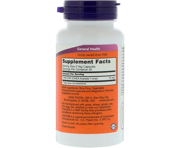 7-кето ДГЭА NOW Foods (7-Keto DHEA) 25 мг 90 капсул