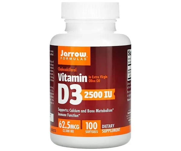 Вітамін D3 холекальциферол Jarrow Formulas (Vitamin D3 Cholecalciferol) 2500 МО 100 капсул