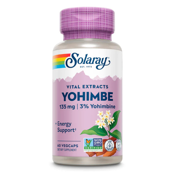 Йохімбе Solaray  (Yohimbe Vital Extracts) 135 мг 60 капсул