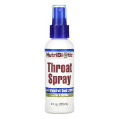 Спрей для горла з екстрактом кісточок грейпфрута, цинком та ментолом Nutribiotic  (Throat spray) 118 мл