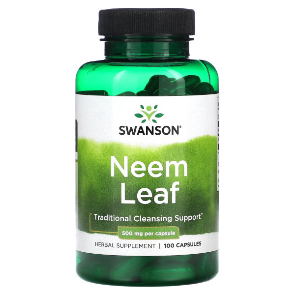 Лист Нима Swanson (Neem Leaf) 500 мг 100 капсул