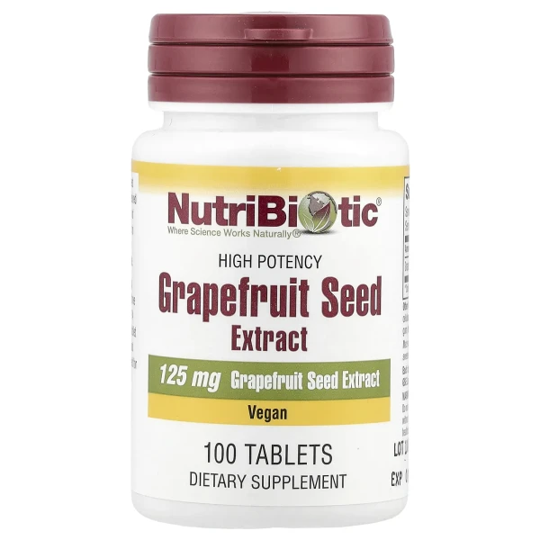 Экстракт косточек грейпфрута NutriBiotic (Grapefruit Seed Extract) 125 мг 100 таблеток