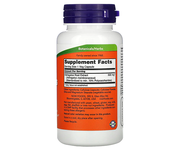 Екстракт Астрагалу NOW Foods (Astragalus Extract) 500 мг 90 капсул