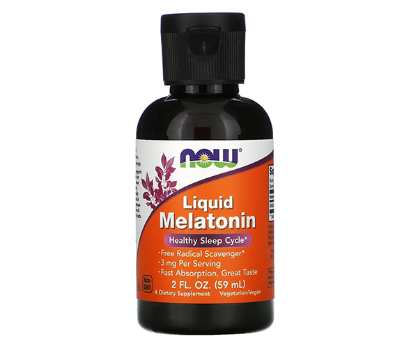 Мелатонін рідкий NOW Foods (Liquid Melatonin) 3 мг 59 мл зі смаком ванілі