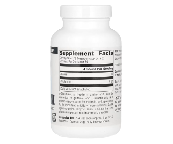 Глютамин Source Naturals (L-Glutamine powder) 2000 мг 100 г