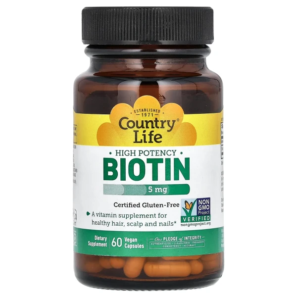 Биотин Country Life (Biotin) 5000 мкг 