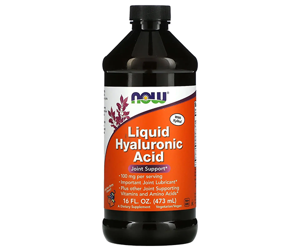 Жидкая гиалуроновая кислота NOW Foods (Liquid hyaluronic acid) 100 мг 473 мл с ягодным вкусом