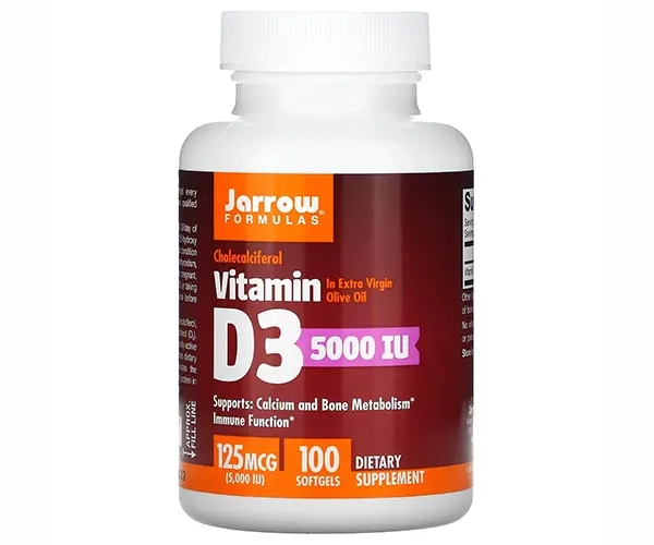 Вітамін D3 холекальциферол Jarrow Formulas  (Vitamin D3 Cholecalciferol) 5000 МО 100 капсул