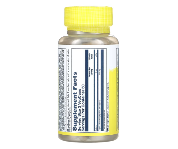 Солодка корень Solaray (Organically grown licorice) 450 мг 100 капсул