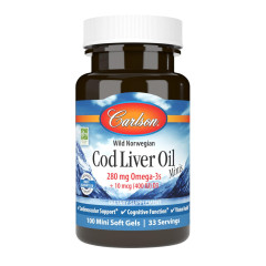 Норвежский рыбий жир Carlson Labs (Cod Liver Oil) 280 мг 100 капсул