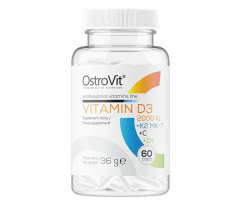 Вітамін D3+K2 MK-7+C+Zn Ostrovit (Vitamin D3+K2 MK-7+C+Zn) 2000 МО 60 капсул
