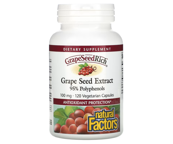 Екстракт виноградних кісточок Natural Factors (Grape Seed Extract) 100 мг