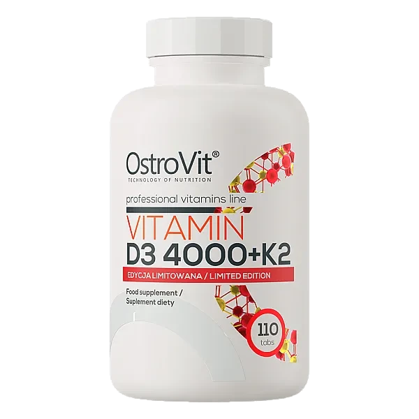 Вітамін D3+K2 Ostrovit (Vitamin D3 4000+K2) 4000 МО 110 таблеток