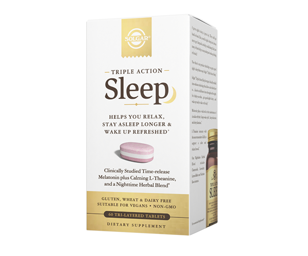 Формула для сну потрійної дії Solgar  (Triple Action Sleep) 60 таблеток