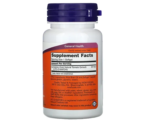 Ликопин NOW Foods (Lycopene) 20 мг капсул