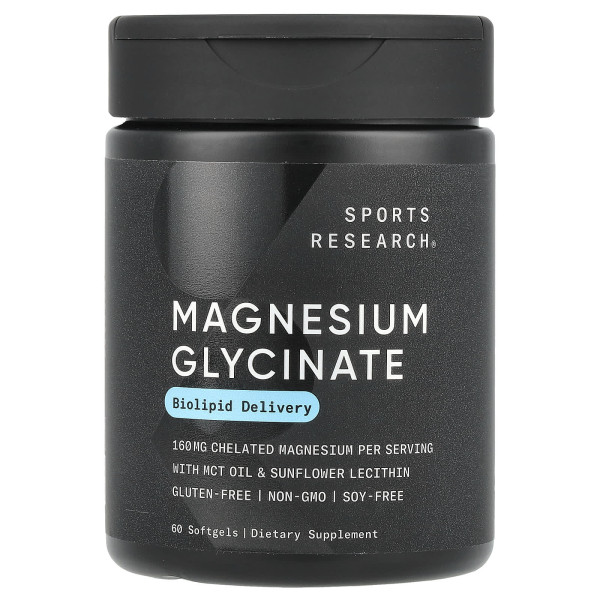 Магній Гліцинат 160мг Sport Research (Magnesium Glycinate 160mg)