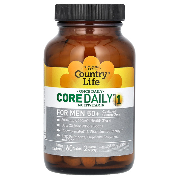 Мультивитамины для мужчин 50+ Country Life (Core Daily-1 For Men 50+) 60 таблеток